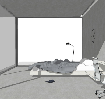 精品卧室模型家具模型 (13)